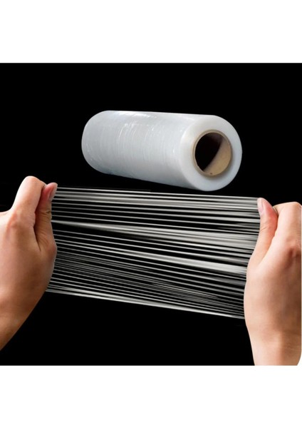 Palet Streç Film 17 Micron 25 cm x 300 M Şeffaf 4'adet