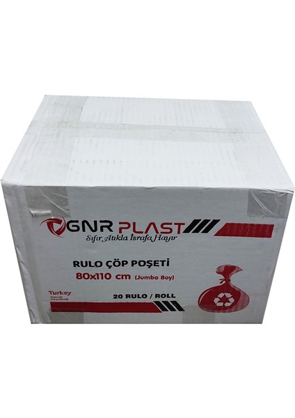 Endüstriyel Jumbo Çöp Torbası Poşeti 2 Kat Siyah 500 gr 80 x 110 cm 10 x 5 Rulo modelleri