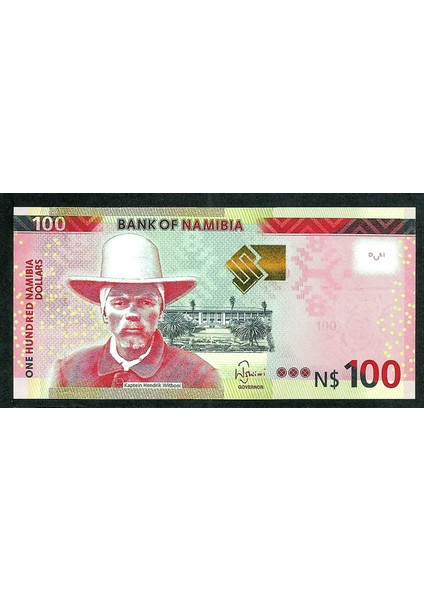 Namibia 100 Dollars 2018, Unc, P-14B Çil Banknot