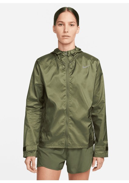 Kahve Kadın Kapüşon Yaka Mont CU3217-222 W Nk Essentıal Jacket