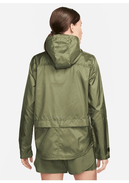 Kahve Kadın Kapüşon Yaka Mont CU3217-222 W Nk Essentıal Jacket