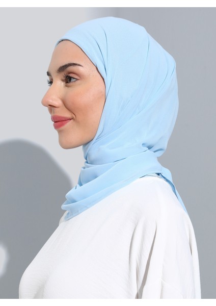 ST111-HİJABLI Şifon Oval Eşarp 30 Bebe Mavi - Bebemavisi - fiyatları