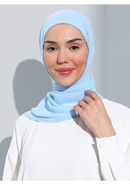 ST111-HİJABLI Şifon Oval Eşarp 30 Bebe Mavi - Bebemavisi - fırsatları