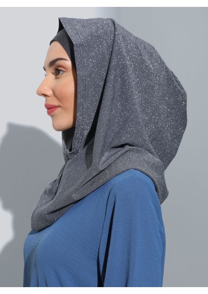 ST300-SİMLİ Abiye Hijab 27 Koyu Gri - Koyu Gri - fiyatları