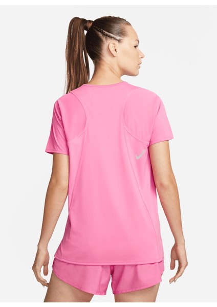 Bisiklet Yaka Düz Kırmızı - Pembe Kadın T-Shirt DD5927-684 W Nk Df Race Top Ss fırsatları