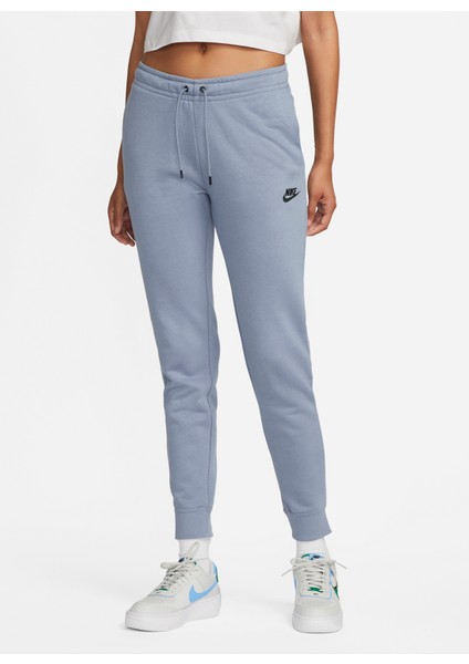Standart Mavi Kadın Eşofman Altı DX2320-493 W Essntl Pant Reg Flc Mr