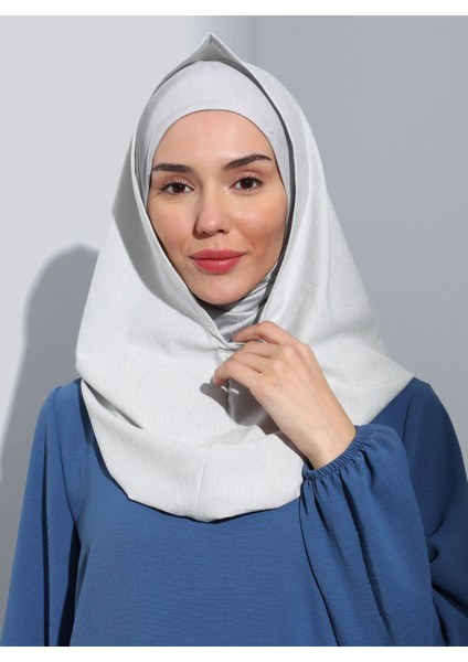 ST300-SİMLİ Abiye Hijab 05 Krem - Krem-