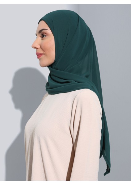 ST111-HİJABLI Şifon Oval Eşarp 21 Zümrüt - Zümrüt Yeşili - fiyatları