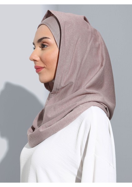 ST300-SİMLİ Abiye Hijab 47 Gülkurusu - Gül Kurusu -