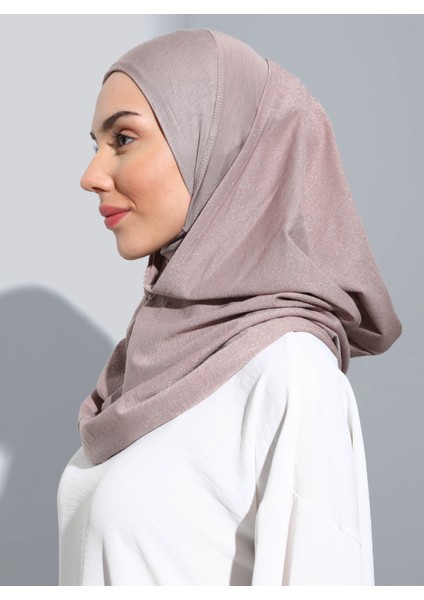 ST300-SİMLİ Abiye Hijab 47 Gülkurusu - Gül Kurusu -