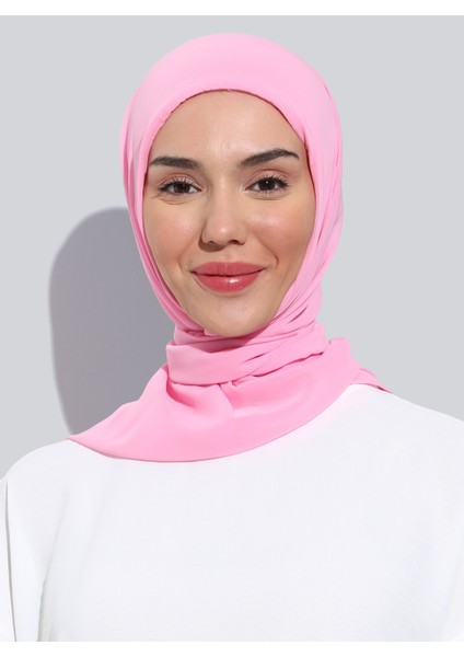 ST111-HİJABLI Şifon Oval Eşarp 36 Pembe - Pembe - fırsatları
