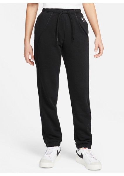 Siyah - Gri - Gümüş Kadın Uzun Eşofman Altı DQ6563-010 W Nsw Aır Flc Mr Jogger