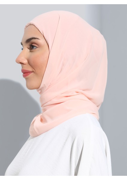 ST111-HİJABLI Şifon Oval Eşarp 43 Yavruağzı - Yavruağzı - fiyatları