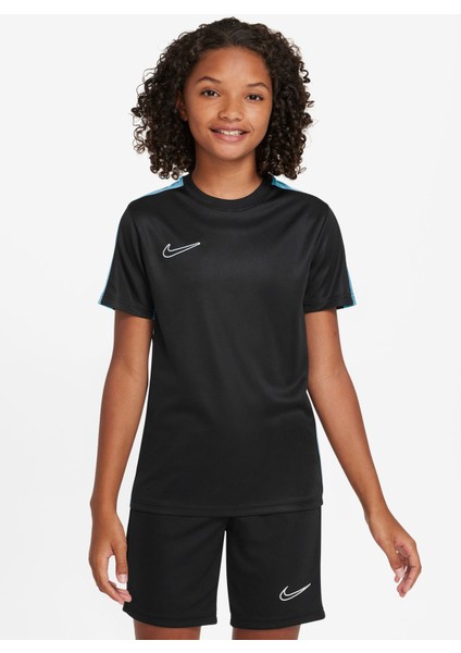 Çocuk Siyah Bisiklet Yaka T-Shirt DX5482-011 K Nk Df ACD23 Top Ss Br fırsatları