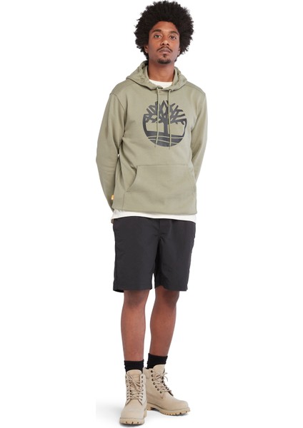 Kahve Erkek Kapüşonlu Sweatshirt TB0A2BJHCN81_TREE Logo Hoodie