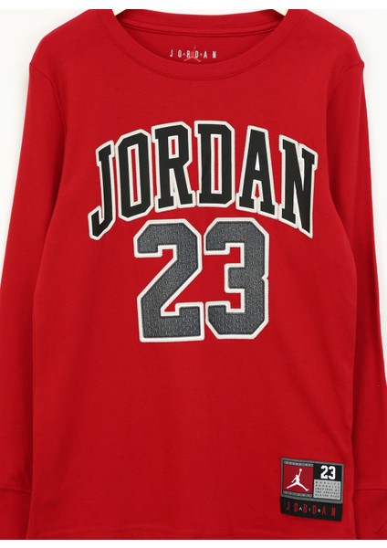 Çocuk Kırmızı Bisiklet Yaka Baskılı Sweatshirt 95C591-R78 Jdb Practıce Flıght Ls T fırsatları