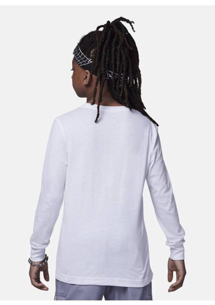 Çocuk Beyaz Bisiklet Yaka Baskılı Sweatshirt 95C591-001 Jdb Practıce Flıght Ls T fiyatları