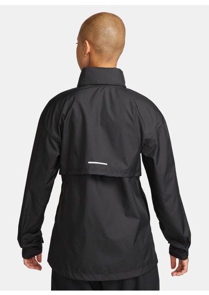 Siyah - Gri - Gümüş Kadın Dik Yaka Regular Fit Ceket FB7451-010 W Nk Fast Repel