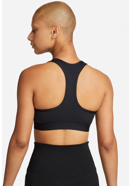 Siyah - Gri - Gümüş Kadın Yuvarlak Yaka Regular Fit Sporcu Sütyeni DX6821-010 W Nk Swsh Med Spt Bra fiyatları