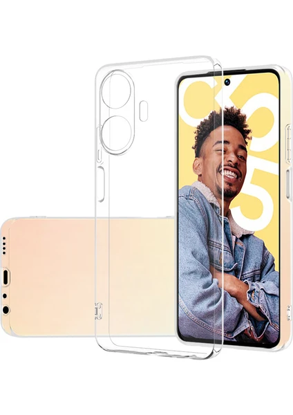 Realme C55 Kılıf Şeffaf Silikon Hibrit Case Kapak