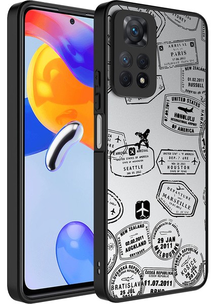 Xiaomi Redmi Note 12 Pro 4g Kılıf Aynalı Desenli Kamera Korumalı Parlak Mirror Kapak