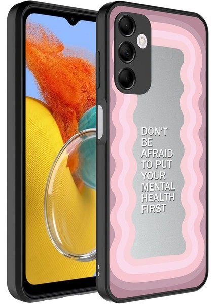 Samsung Galaxy M14 Kılıf Aynalı Desenli Kamera Korumalı Parlak Mirror Kapak