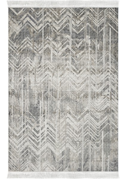 Dijital Mutfak Halısı Yıldız Deri Kaymaz Taban Saçaklı Iskandinav Mel Gri fiyatları