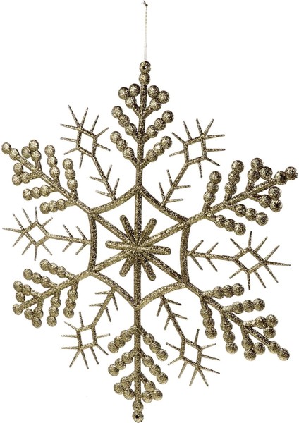 Yılbaşı Süsü Simli Kar Tanesi Altın 35 cm fiyatları