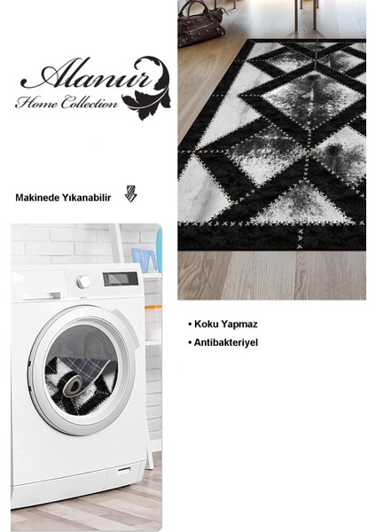 Dijital Salon Halısı Star Pamuk Kaymaz Taban Modern Posy Gri modelleri