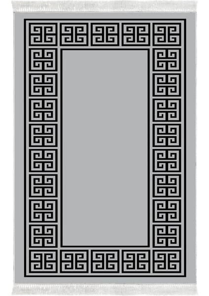 Dijital Mutfak Halısı Trend Keçe Kaymaz Taban Saçaklı Modern Penelope Gri fiyatları