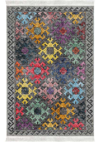 Dijital Mutfak Halısı Star Pamuk Kaymaz Taban Saçaklı Iskandinav Leesa Renkli fiyatları