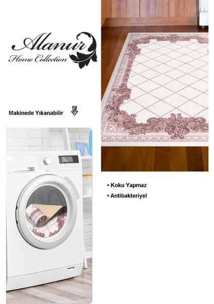 Dijital Mutfak Halısı Yıldız Deri Kaymaz Taban Modern Laoise Pudra modelleri