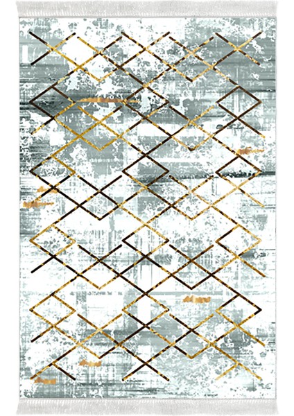 Dijital Mutfak Halısı Star Pamuk Kaymaz Taban Saçaklı Modern Brooklyn Gri fiyatları