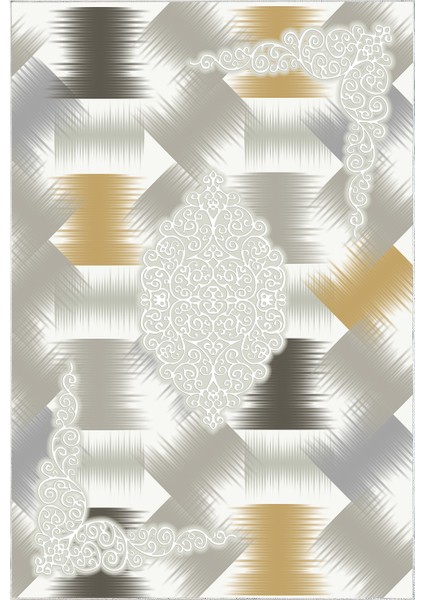 Dijital Mutfak Halısı Yıldız Deri Kaymaz Taban Modern Cleo Krem fiyatları