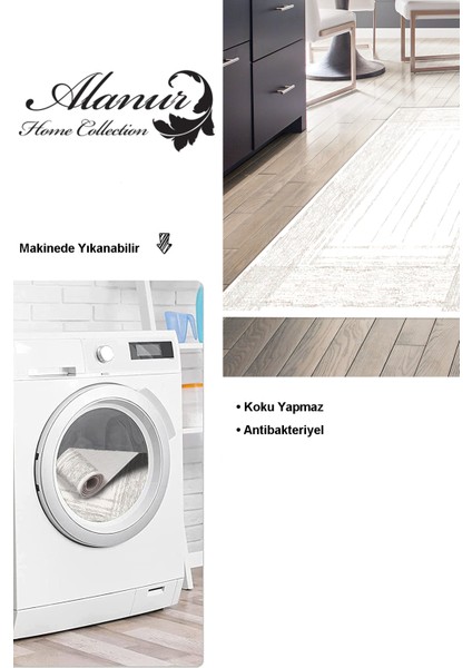 Dijital Mutfak Halısı Trend Keçe Kaymaz Taban Modern Rana Yeşil modelleri