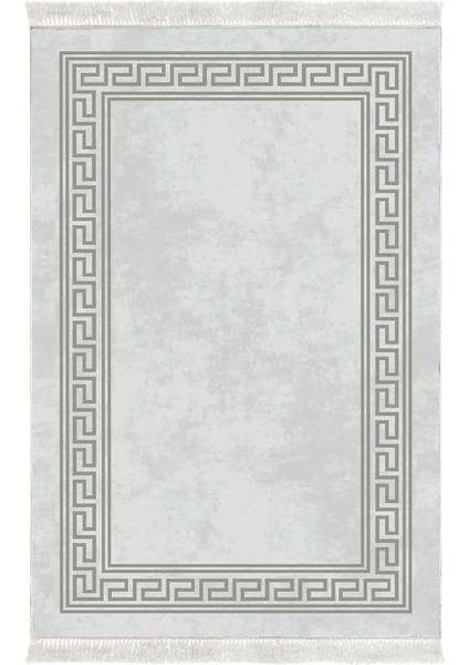 Dijital Salon Halısı Yıldız Deri Kaymaz Taban Saçaklı Modern Cassietta Gri fiyatları