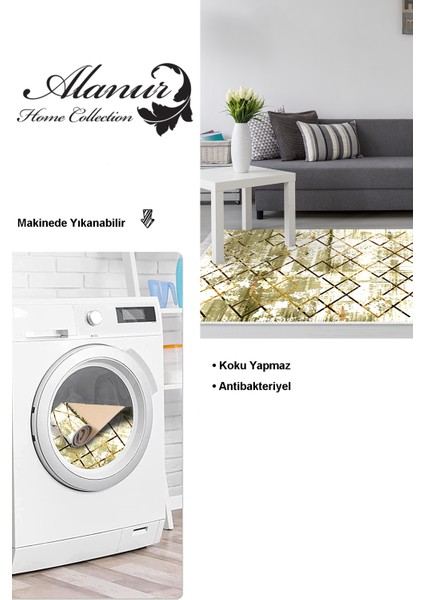 Dijital Salon Halısı Yıldız Deri Kaymaz Taban Saçaklı Modern Brooklyn Kahve modelleri