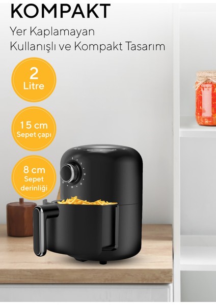 Fastfryer 2 Litre ( Yağsız Fritöz Airfryer ) Haf-05