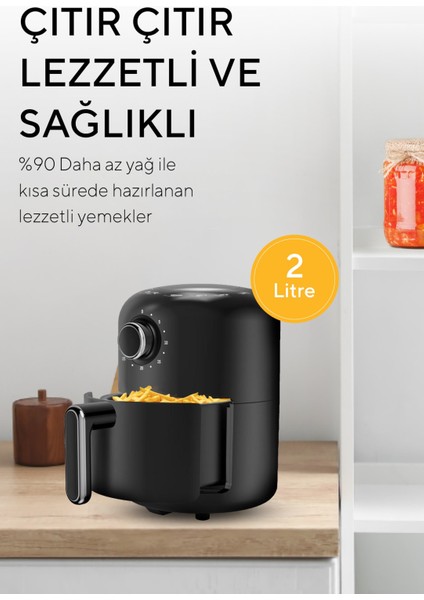 Fastfryer 2 Litre ( Yağsız Fritöz Airfryer ) Haf-05