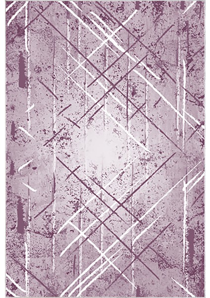 Dijital Mutfak Halısı Yıldız Deri Kaymaz Taban Modern Allissa Mor fiyatları