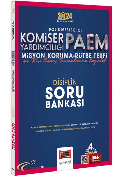 2024 Polis Meslek Içi PAEM Komiser Yardımcılığı Misyon Koruma Rütbe Terfi ve Tüm Branş Sınavlarına Hazırlık Disiplin Soru Bankası