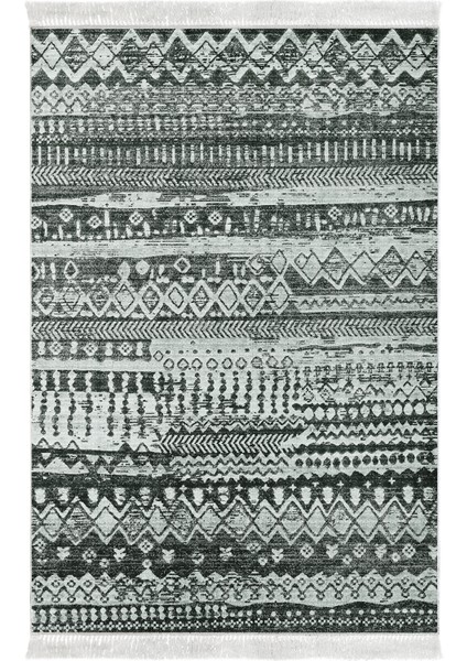 Dijital Mutfak Halısı Trend Keçe Kaymaz Taban Saçaklı Iskandinav Ysabel Silver fiyatları