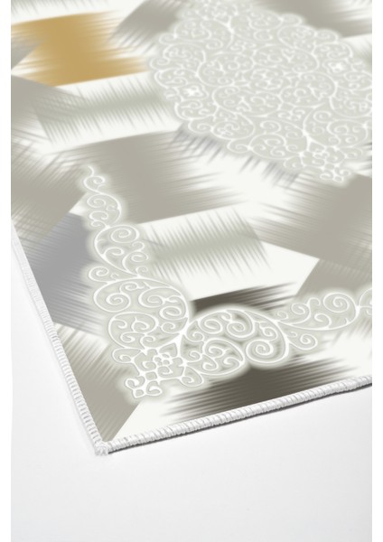 Dijital Mutfak Halısı Yıldız Deri Kaymaz Taban Modern Cleo Krem fırsatları