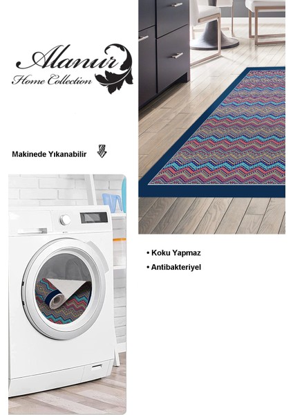 Dijital Mutfak Halısı Trend Keçe Kaymaz Taban Modern Angela Renkli modelleri