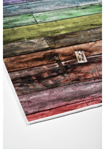 Dijital Mutfak Halısı Yıldız Deri Kaymaz Taban Modern Alannah Renkli fırsatları