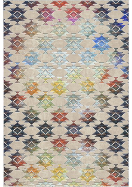 Dijital Mutfak Halısı Yıldız Deri Kaymaz Taban Modern Cyan Renkli fiyatları