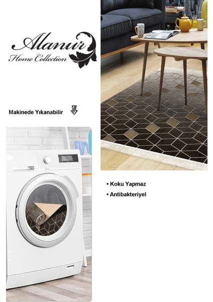 Dijital Salon Halısı Yıldız Deri Kaymaz Taban Saçaklı Modern Daire Gri modelleri