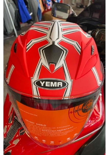 Yarım Kask Kırmızı Xl