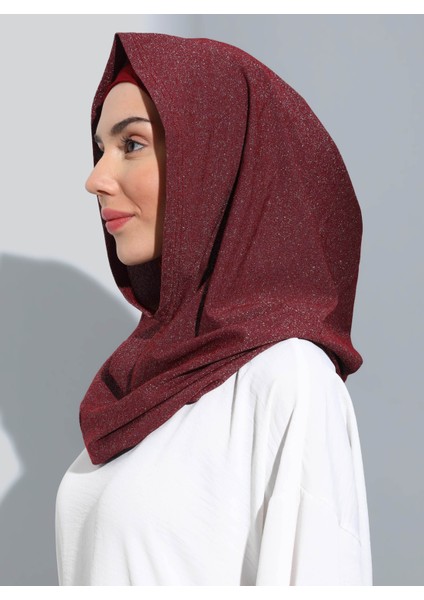 ST300-SİMLİ Abiye Hijab 06 Bordo - Bordo - fırsatları