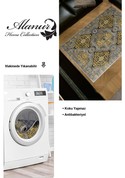Dijital Salon Halısı Star Pamuk Kaymaz Taban Modern Osana Sarı modelleri
